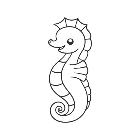 Easy Draw Cartoon Seahorse at Victoria Ranford blog