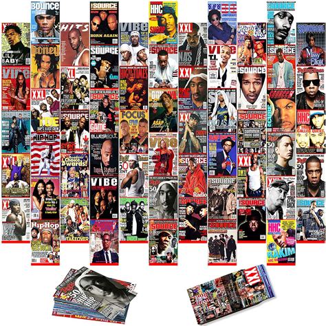 Buy 60 Pcs Print Hip Hop/Rap Wall Collage Kit | Music s for Room ...