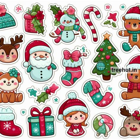 Free Printable Christmas Kids Stickers and 85 Decoration Ideas with ...