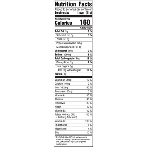 Honey Bunches Of Oats Cinnamon Nutrition Facts | Besto Blog