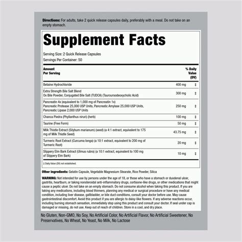 Buy Piping Rock Gallbladder Formula | 100 Capsules | Advanced Digestive ...