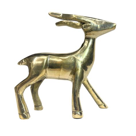 Small Deer 100% Pure Brass Statue Idol Decorative Showpiece for Home ...