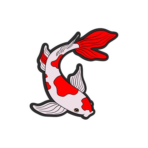 Simple Koi Fish Outline
