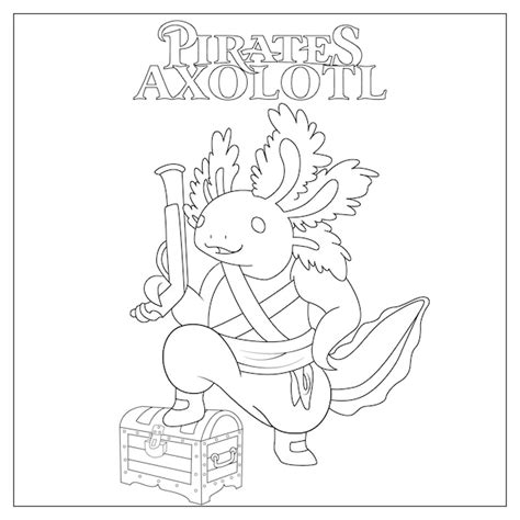 Prates Axolotl Kolorowanka dla dzieci | Wektor Premium
