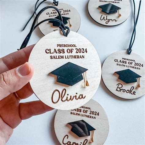 Graduation Ornament 2024 Wood Preschool Graduation Gift Keepsake ...