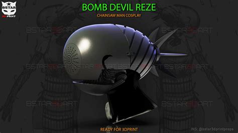 Bomb Devil Reze Helmet Chainsawman Cosplay 3D Print Model Digital STL ...