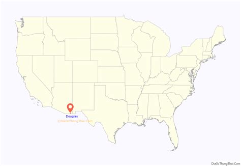 Map of Douglas city, Arizona - Thong Thai Real