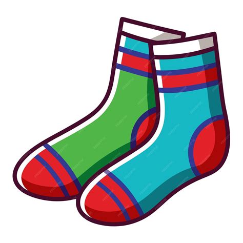 Socks clip art and Vector Design With a White Background | Premium AI ...