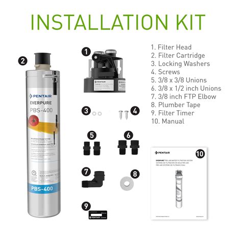 Everpure PBS-400 Drinking Water Filter System for Prep Sink and Wet Bar ...