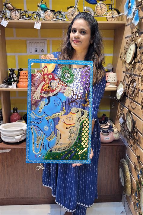 Radha Krishna Wall decor Panel LED Wall Decor interior decorations made ...