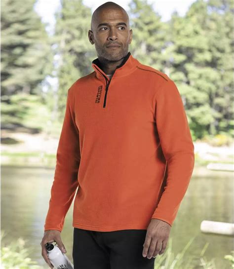 Pack of 2 Men's Half Zip Jumpers - Orange Grey | Atlas For Men