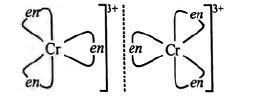 Which of the following complexes exists as pair of enantiomers?