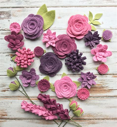 Large Felt Flowers Diy at Tiffany Mora blog