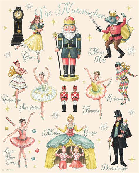 Nutcracker Ballet Christmas Print From Original Artwork With Mouse King ...