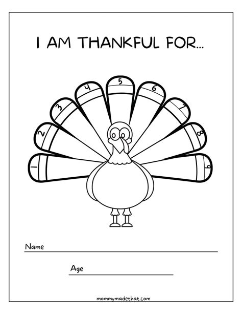 Printable Thankful Turkey Template | Fanny Printable