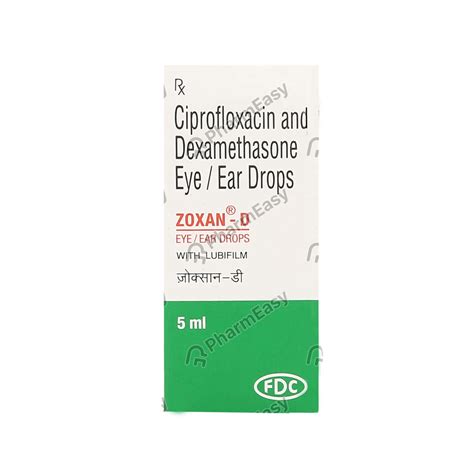 Zoxan D Eye/Ear Drops 5ml: Uses, Side Effects, Price & Dosage | PharmEasy