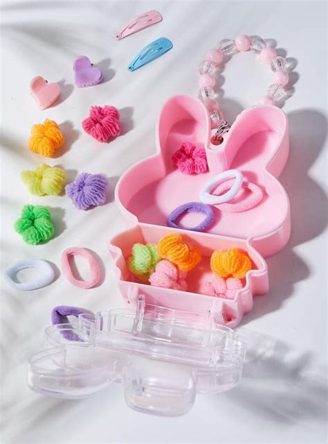 Girls Assorted Hair Accessory Set - Pack of 20 | Multicolour | Textured