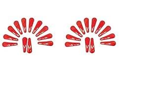 OJ Red Color Plastic Plain Tic Tac Hair Clip Hair Accessories Regular ...