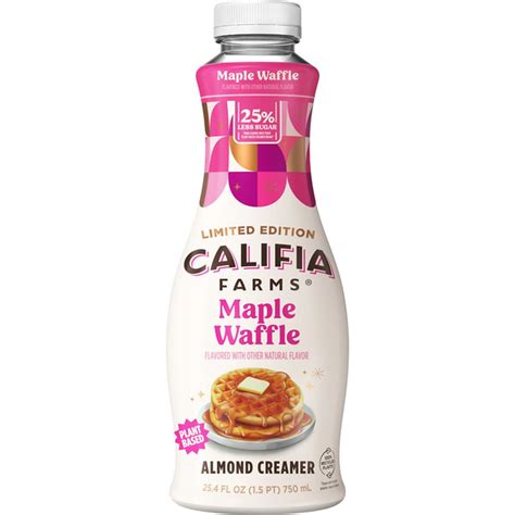 Califia Farms Maple Waffle Almond Milk Coffee Creamer (25.4 fl oz ...