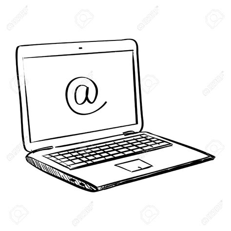 Generic Laptop Computer Drawing 的图像结果