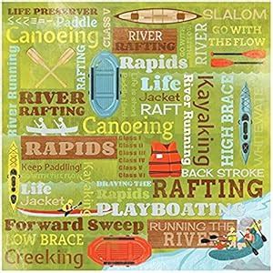 KAREN FOSTER Design Scrapbooking Paper, 25 Sheets, River Running ...