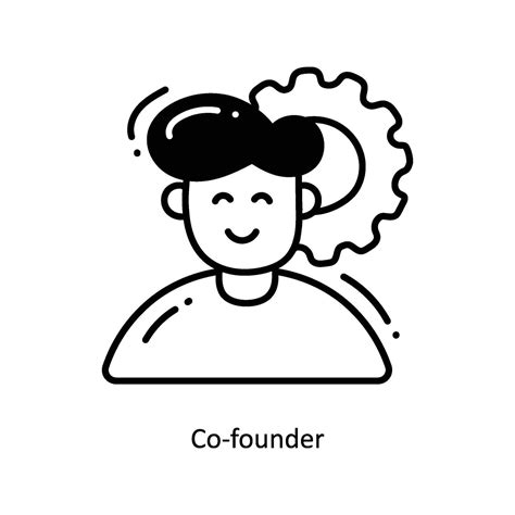 Co-founder doodle Icon Design illustration. Startup Symbol on White ...