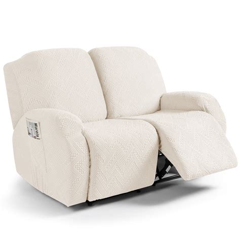 Latitude Run® Recliner Loveseat Slipcovers 2 Pieces Box Cushion Sofa ...