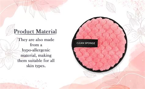 INOG Reusable Round Makeup Remover Face Pads, Cloths, Washable ...