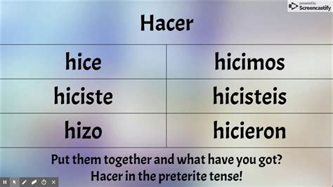 How To Conjugate Hacer In Preterite - Uno