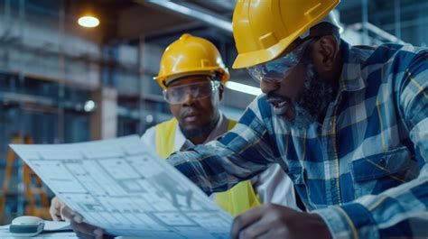 Professionnels africains travaillant dans le secteur de la construction