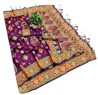 Buy Jolly Women`s Kashmiri Pashmina Silk Saree with Traditional ...