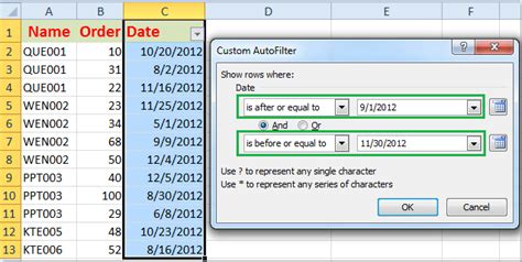 Image result for Filter Date Excel