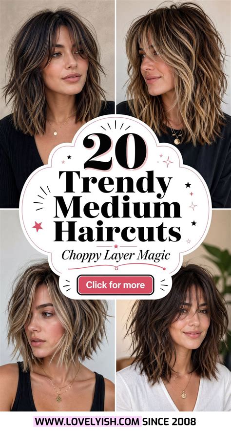 20 Trendy Medium Haircut Ideas With Choppy Layers To Try - Lovelyish