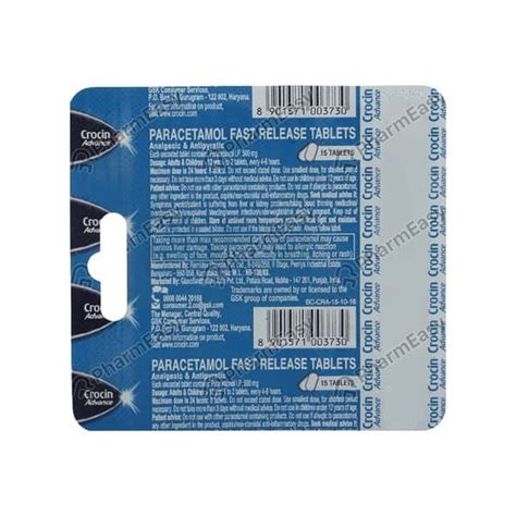Crocin Advance Tablet: Uses, Side Effects, Price, Dosage & More Info ...