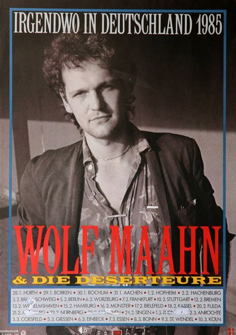Wolf Maahn, Alle Tourdates 1985, 222,00