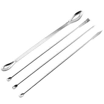 Maxmoral 1 Set Stainless Steel Micro Lab Sampling Scoop Spatulas ...
