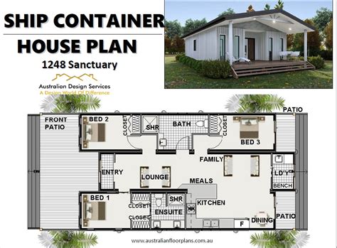Shipping Container Home Design: 3 X 40-foot Container Home - Etsy ...