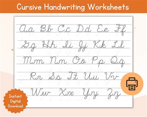 Cursive Writing Printable Alphabet - Clara Printable