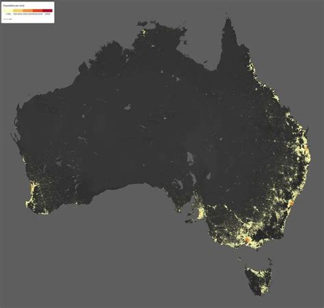 Australia's Population Density | Australia map, Australia, Imaginary maps