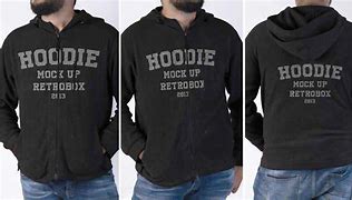 Image result for Black Zip Up Hoodie Front and Back