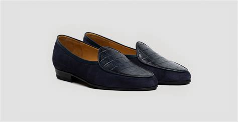 Premium Navy Suede Croco Loafers In India | Southside – southside.in