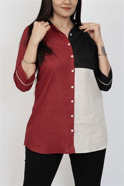 Linen Red and Black Shirt – Stylez & Trendz