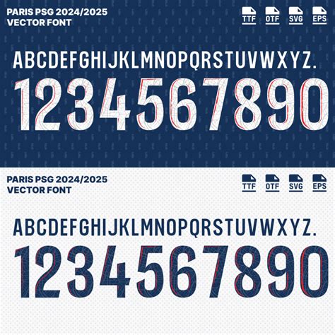 Paris Saint-Germain 2024/25 - FONT SPORT | Download Fonts for Football ...