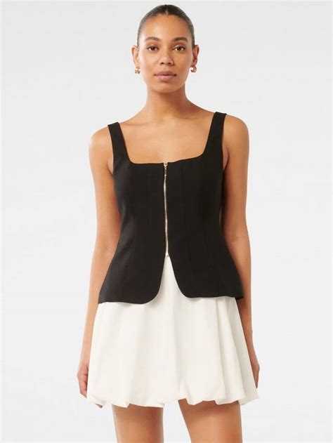 Forever New Collins Zip Tank Top, Black