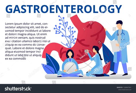 Gastroenterology Health Care Concept Flat Style Stock Vector (Royalty ...