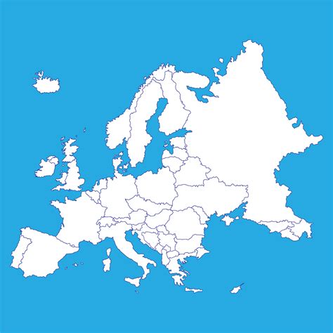 Map Of Europe Template