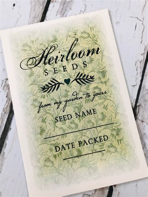 Personalized Seed Packets