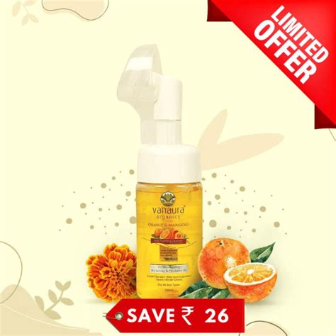 Refreshing burst Mild foaming face cleanser enriched with Orange and m ...
