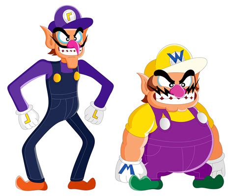 Wario and Waluigi (New Designs) by Kallan21 on DeviantArt