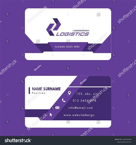 Logistics Business Card Template Modern 3d Stock Vector (Royalty Free ...